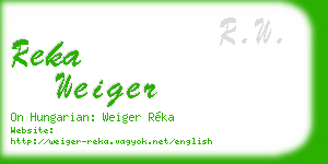 reka weiger business card